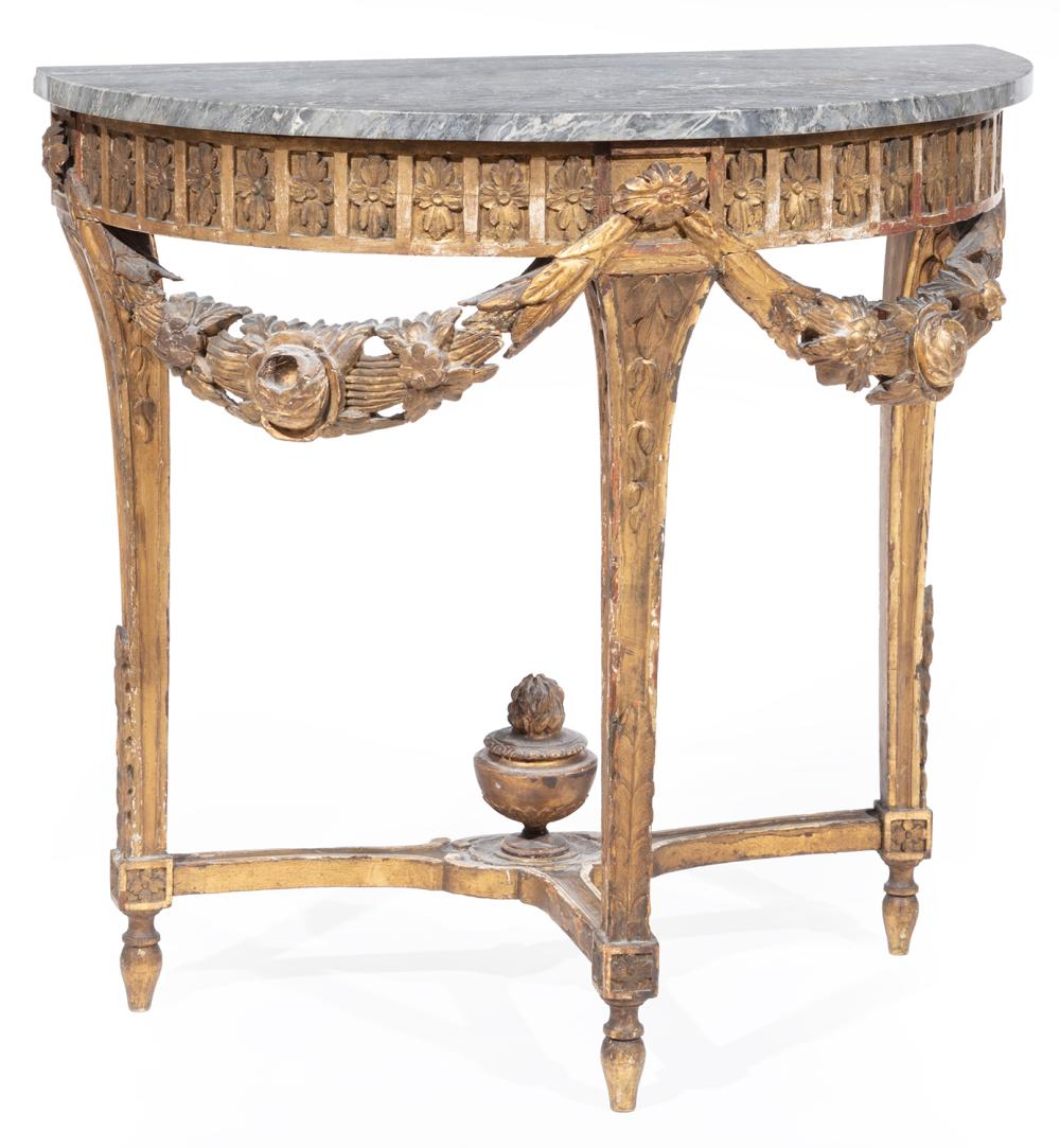 FRENCH CARVED GILTWOOD CONSOLE