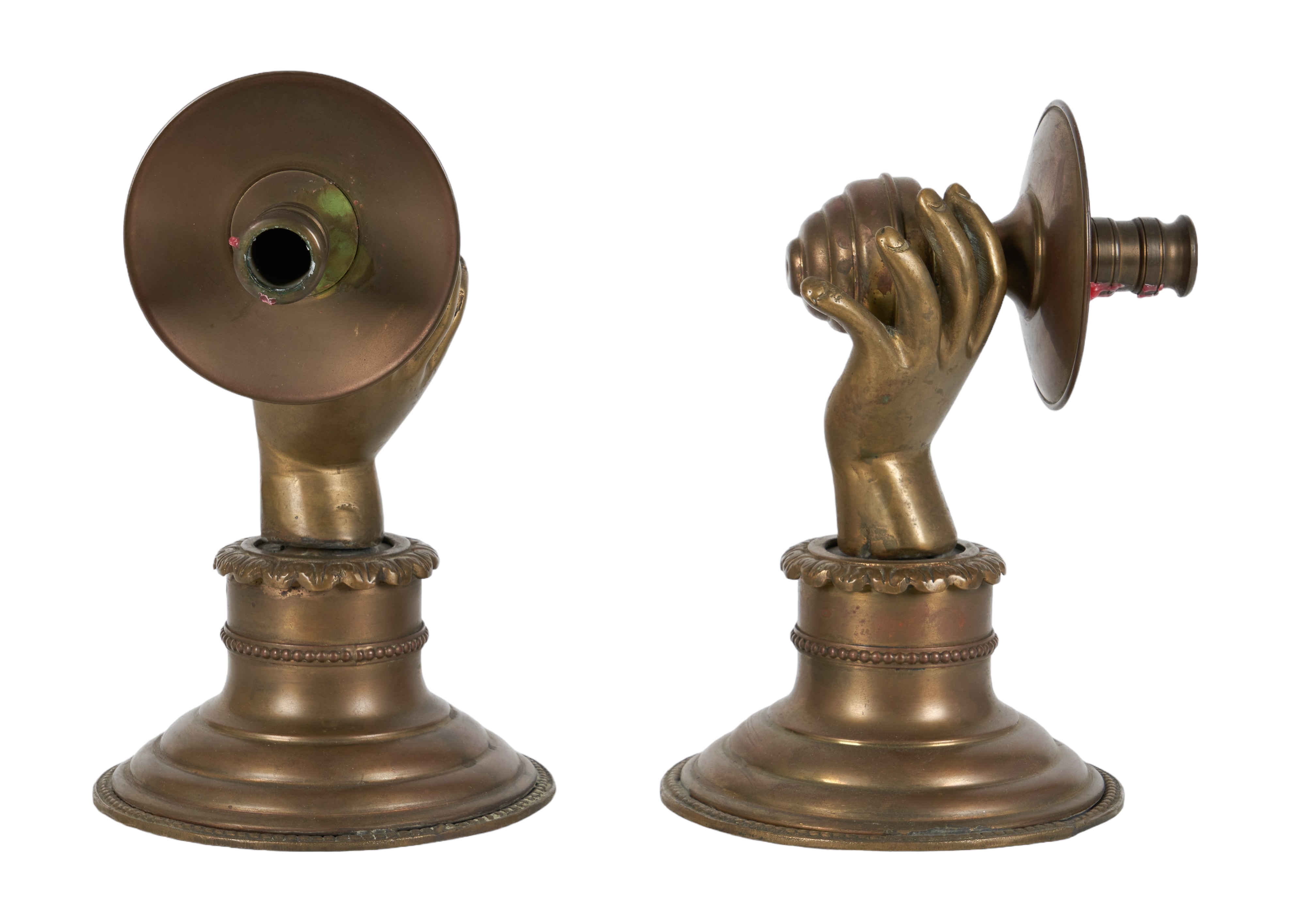 Pair of Brass Hand Wall Sconces  309105