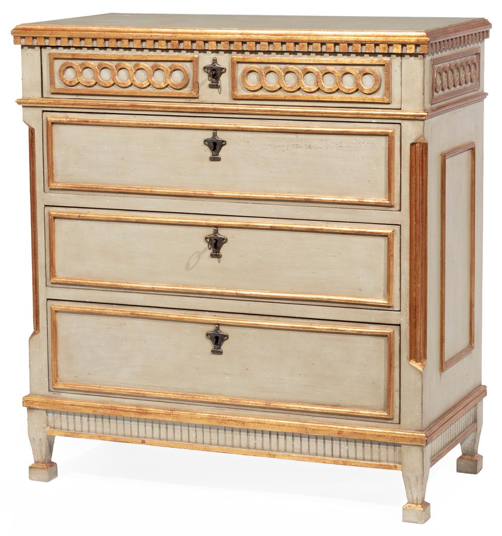SWEDISH GILT AND PAINTED CHEST 309141