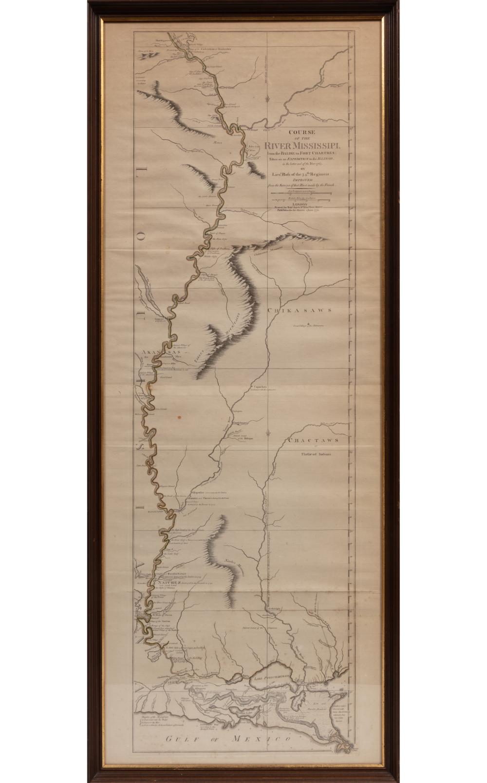 LIEUTENANT JOHN ROSS MAP, 1765Lieutenant