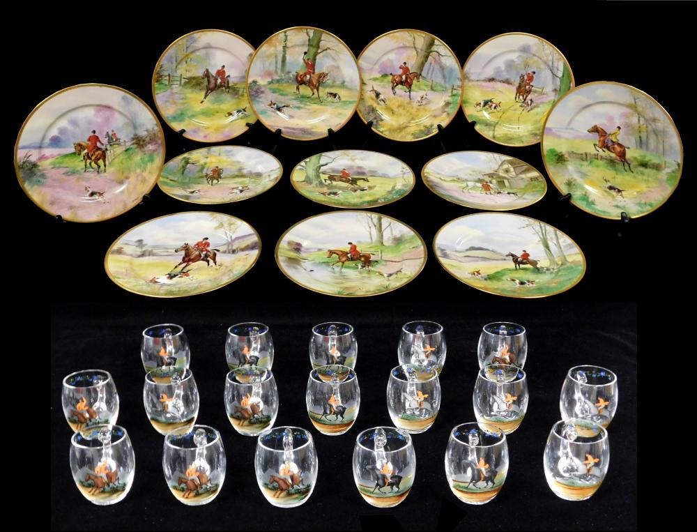 TWENTY PIECES OF ENGLISH HUNTING THEMED