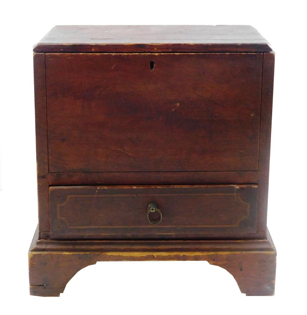 19TH C MINIATURE BLANKET CHEST  3092b2