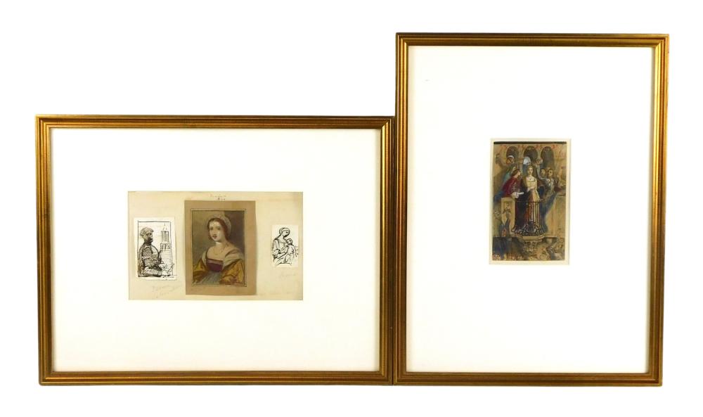 TWO FRAMED COLLECTIONS OF FOUR 309356