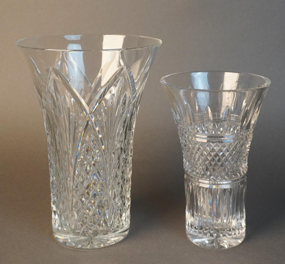 TWO WATERFORD CUT CRYSTAL FLARED RIM