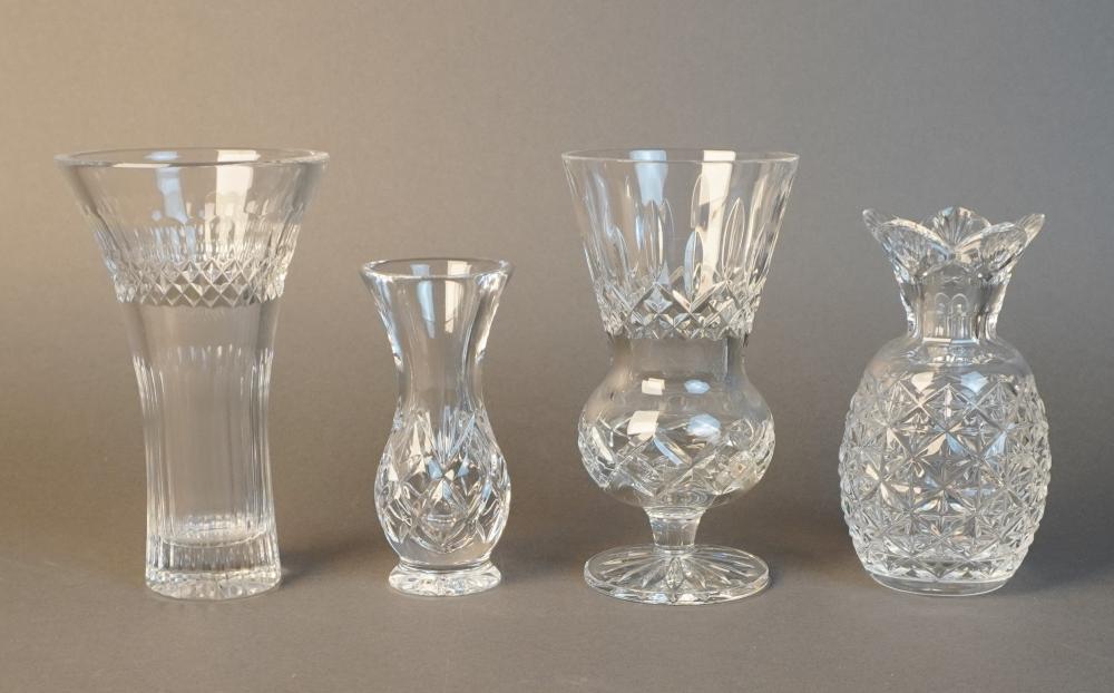 FOUR WATERFORD CUT CRYSTAL VASES  309443