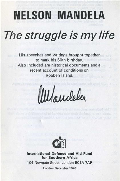 1 vol.  Mandela, Nelson. The Struggle