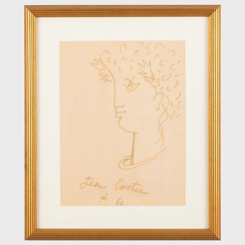 JEAN COCTEAU 1889 1963 PORTRAITInk 30951c