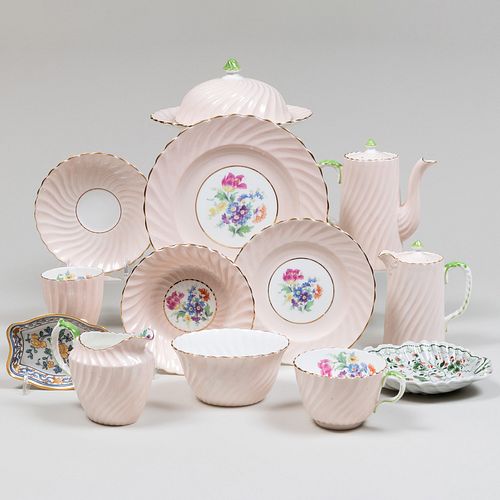 AYNSLEY PORCELAIN BREAKFAST SETGreen