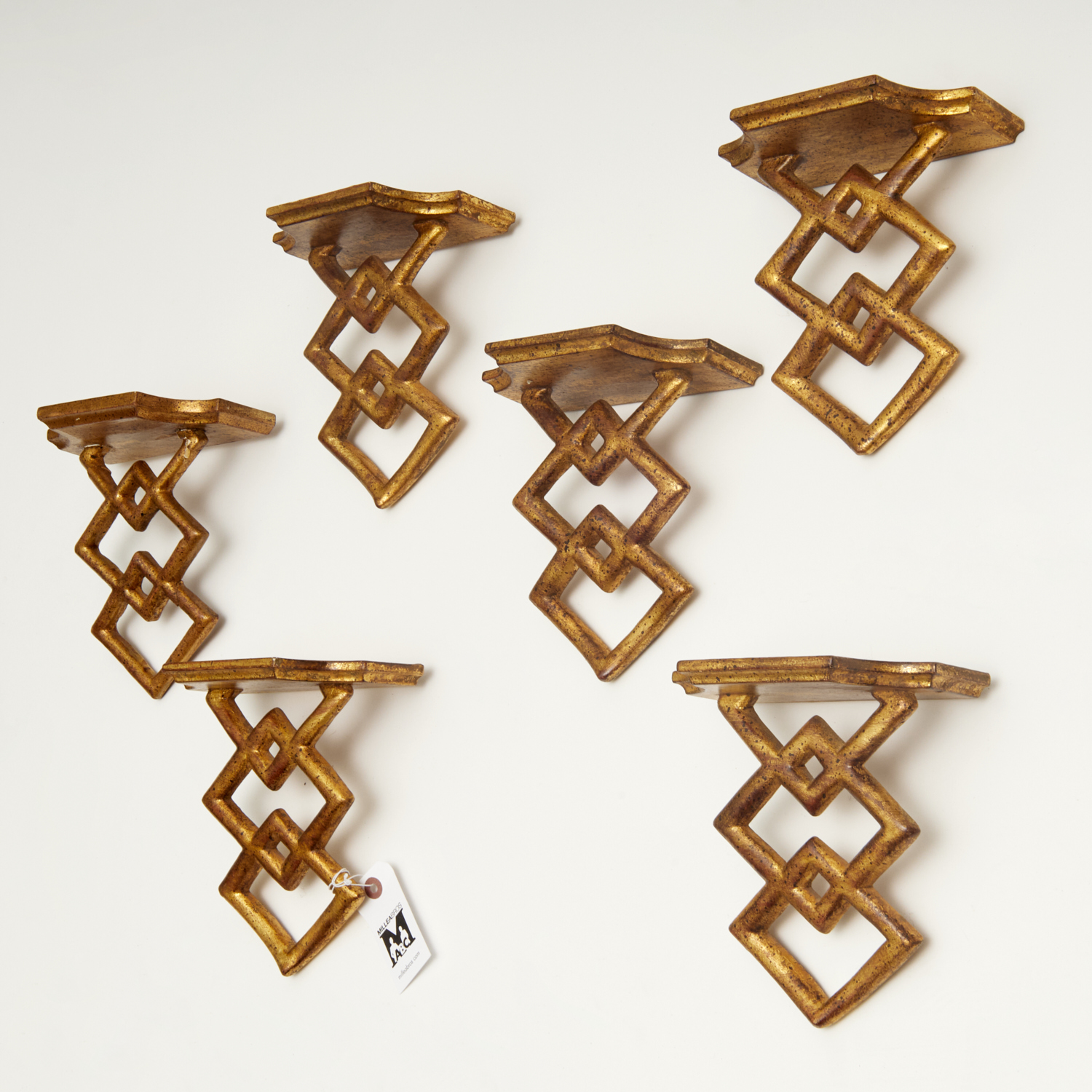 SET 6 ITALIAN MODERNIST GILTWOOD 30bd12