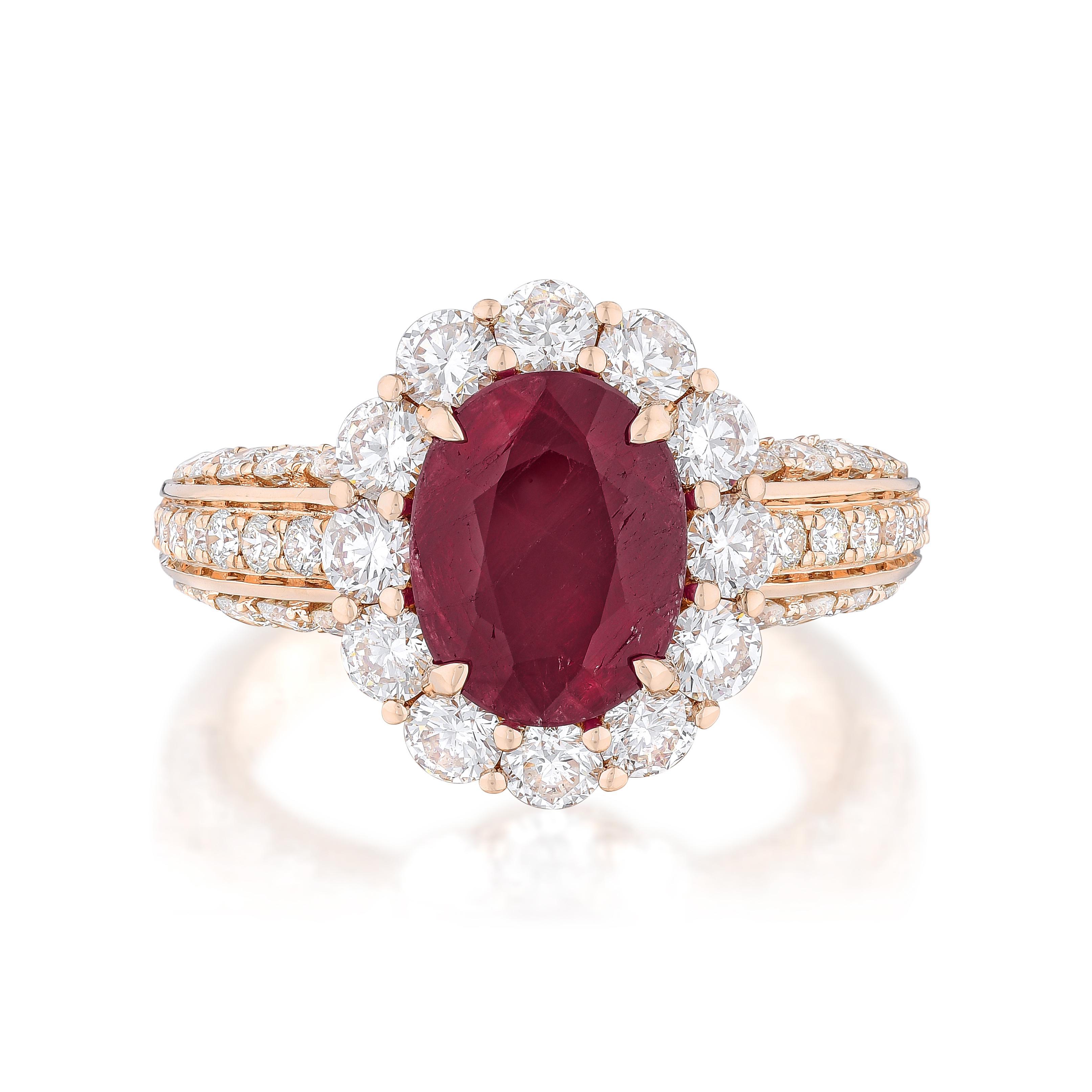 2 74 CARAT UNHEATED RUBY AND DIAMOND 30bd2a