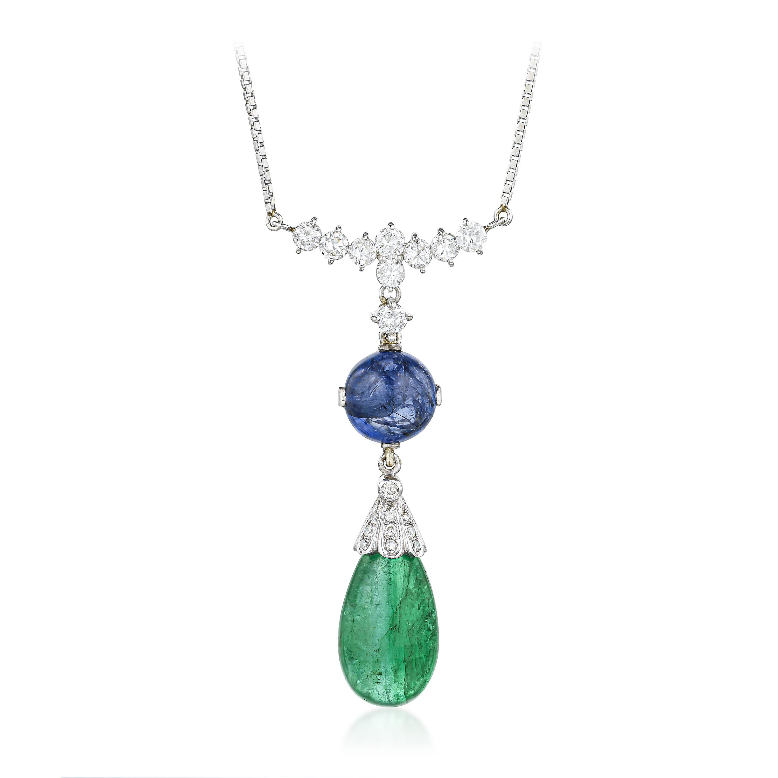 DIAMOND SAPPHIRE AND EMERALD DROP 30bd2f