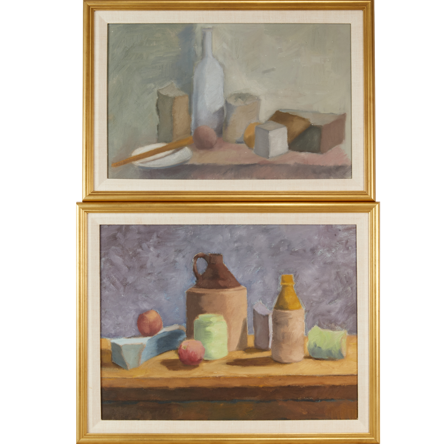 MODERN SCHOOL, PAIR STILL LIFES,