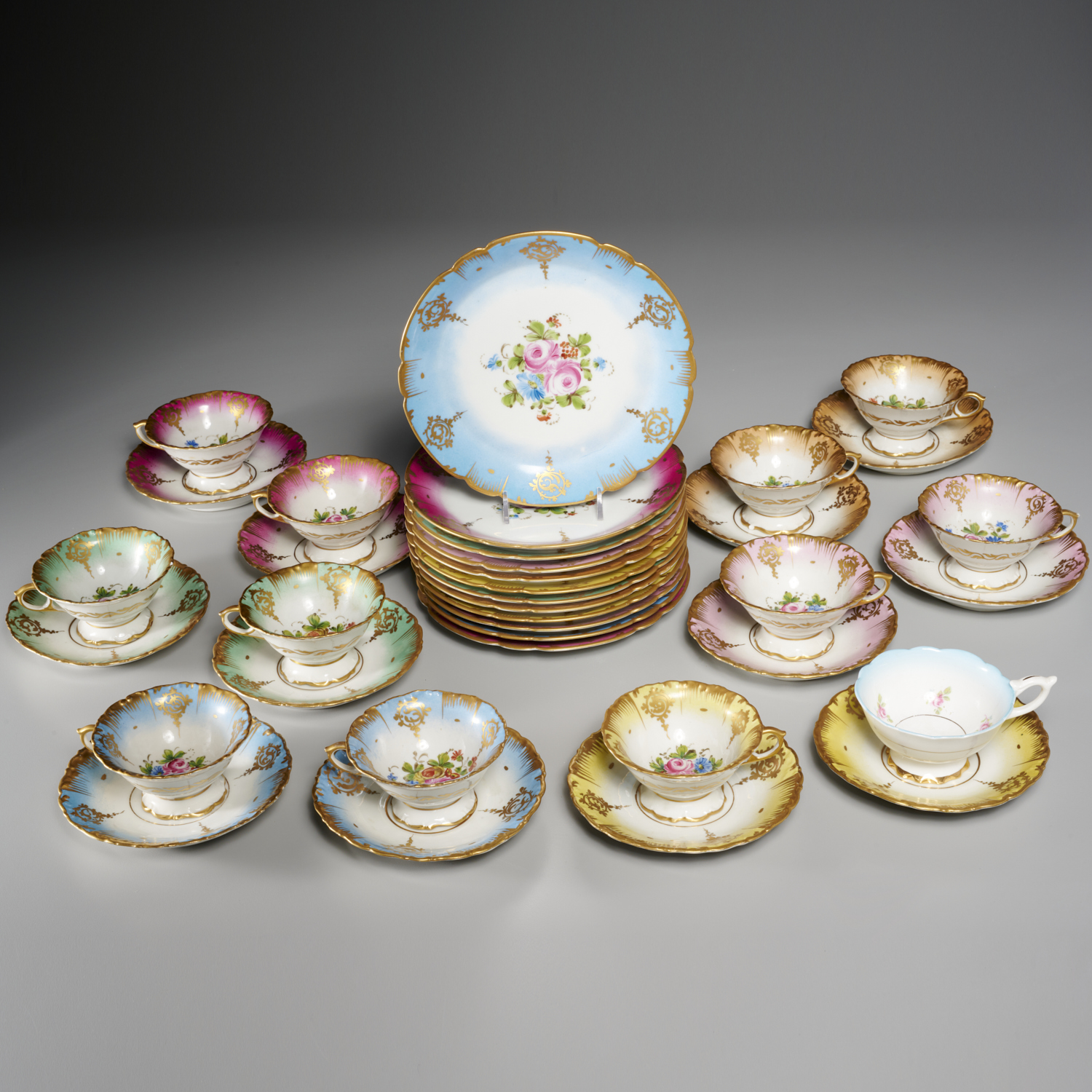 SEVRES STYLE DESSERT SERVICE FOR