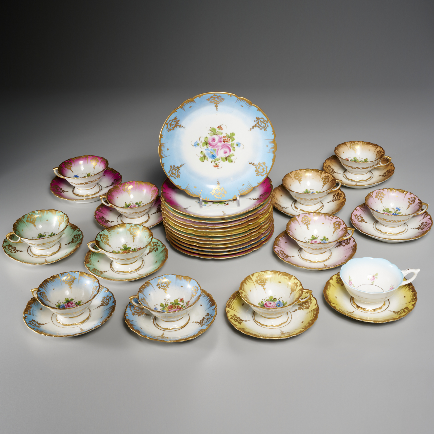 SEVRES STYLE DESSERT SERVICE FOR 30bdbd