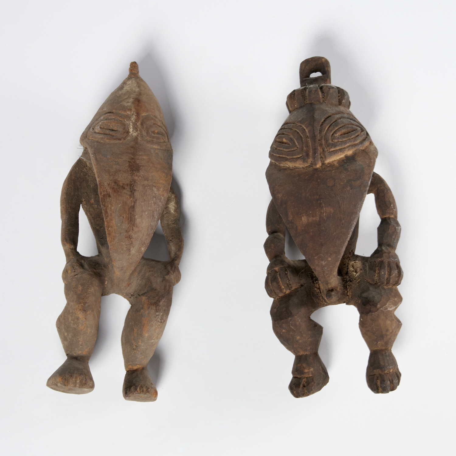 (2) RAMU RIVER CARVED WOOD FIGURES