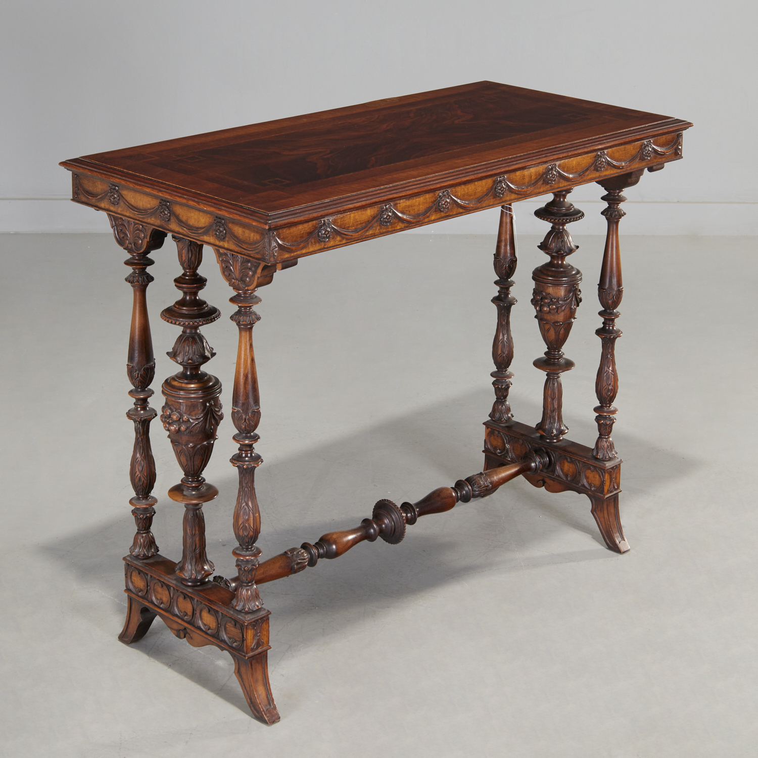 SCHOLLES, CHICAGO CARVED WALNUT CONSOLE