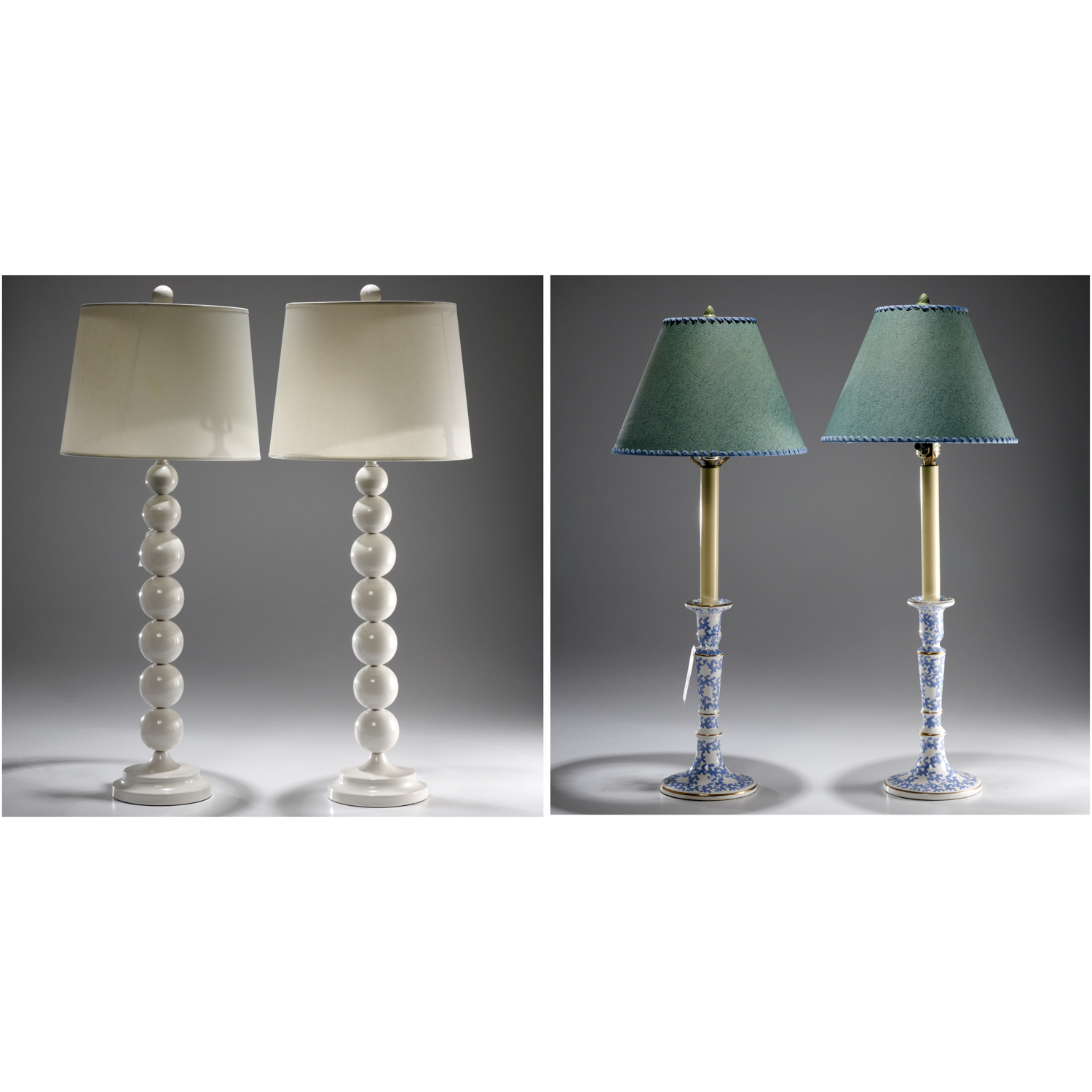  2 PAIRS MODERN TABLE LAMPS INCL  30be8a