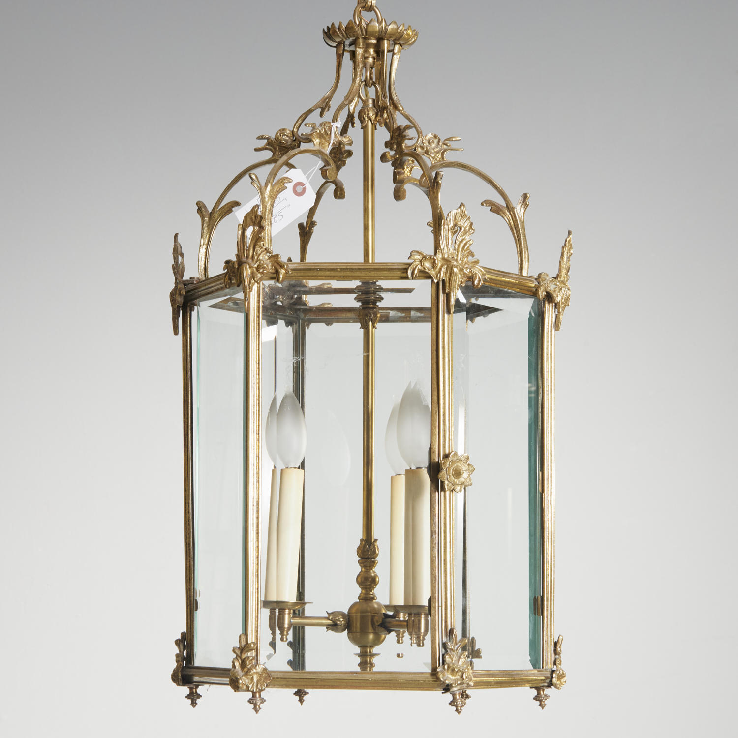 ANTIQUE LOUIS XV STYLE BRONZE LANTERN