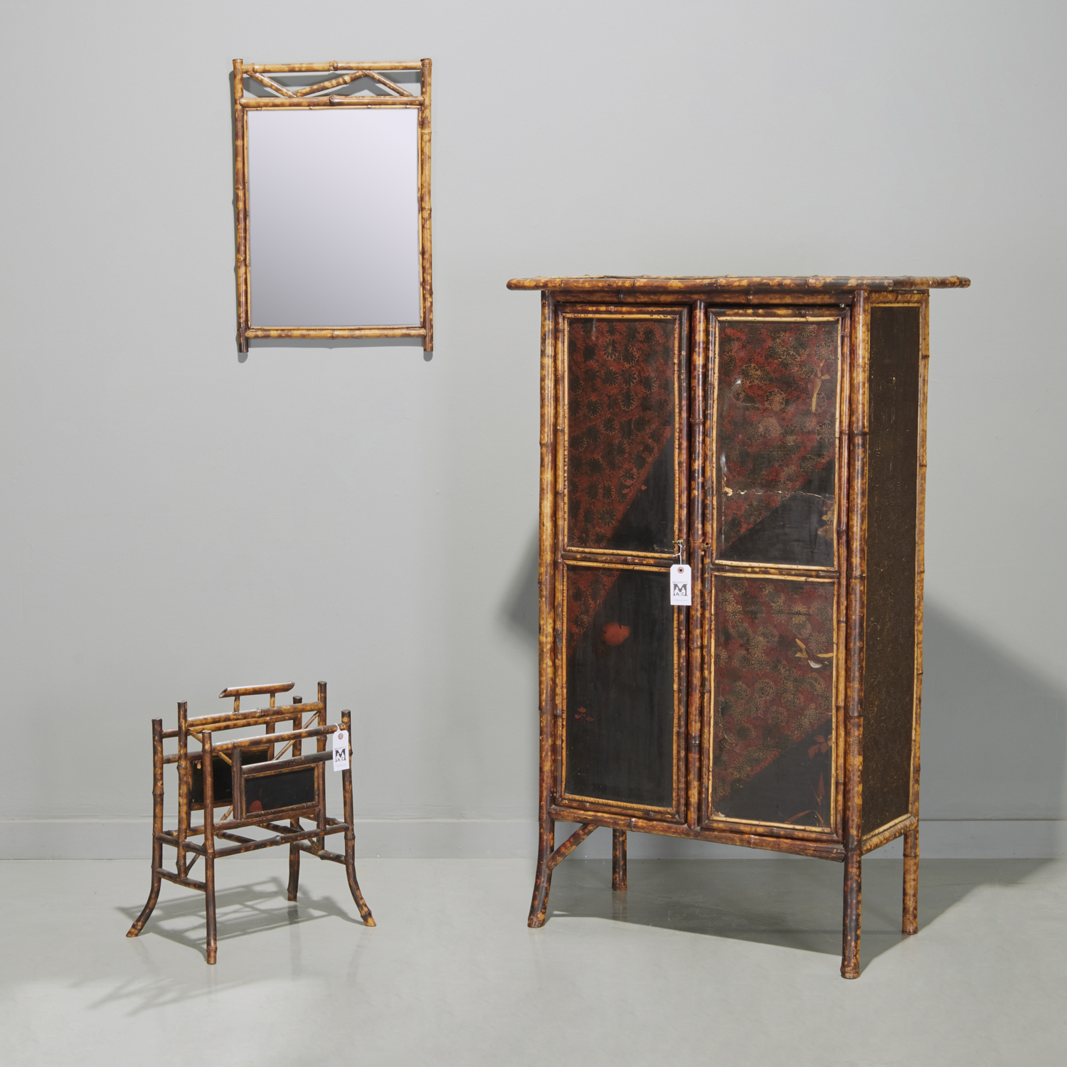 VICTORIAN BAMBOO CABINET, RACK