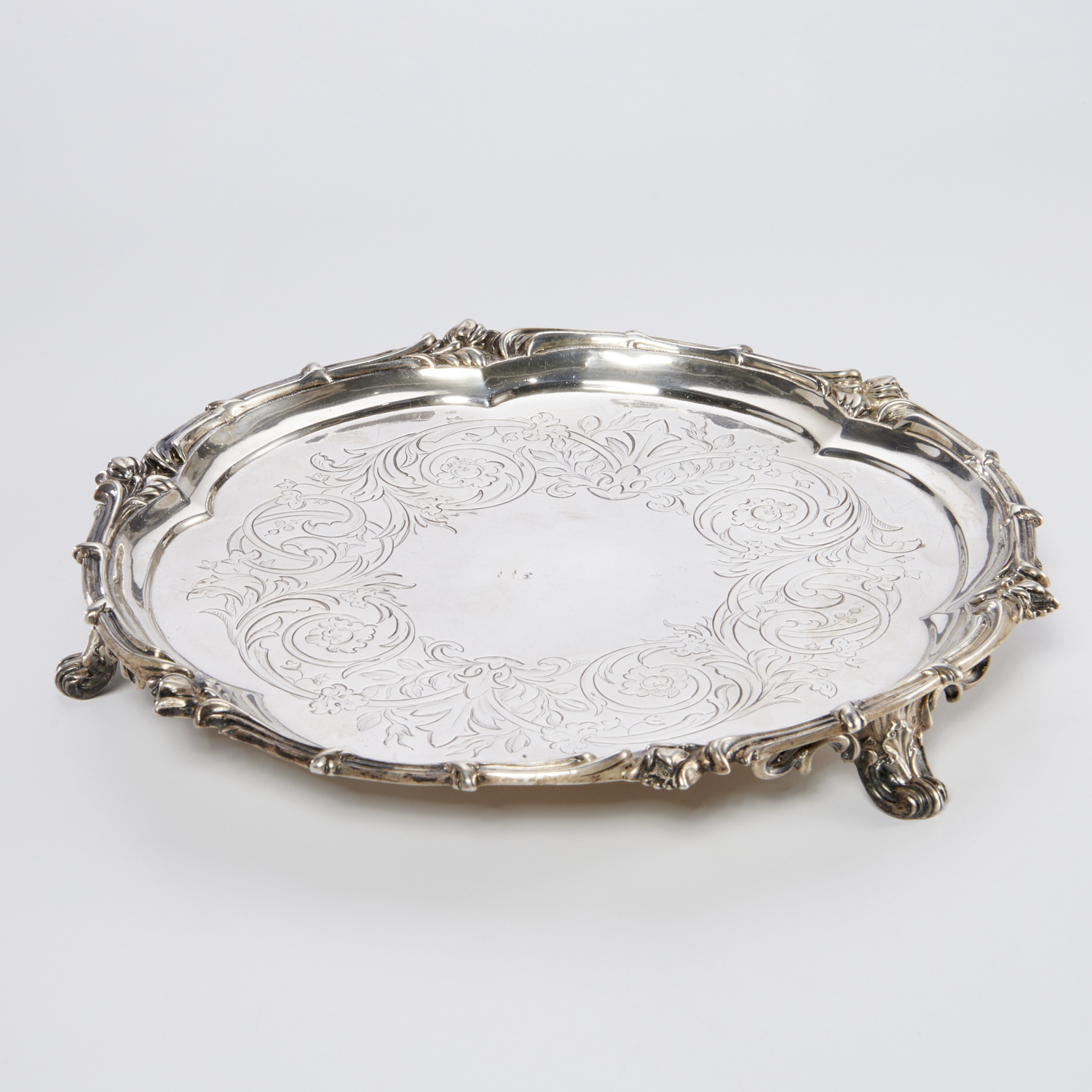 GEORGE III STERLING SILVER SALVER