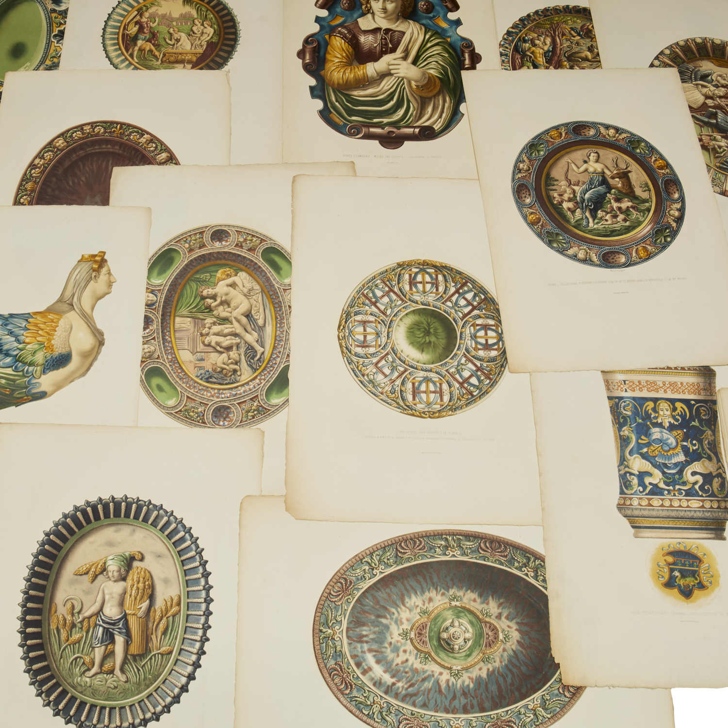 ITALIAN PORCELAIN, (55) COLOR LITHOGRAPHS,