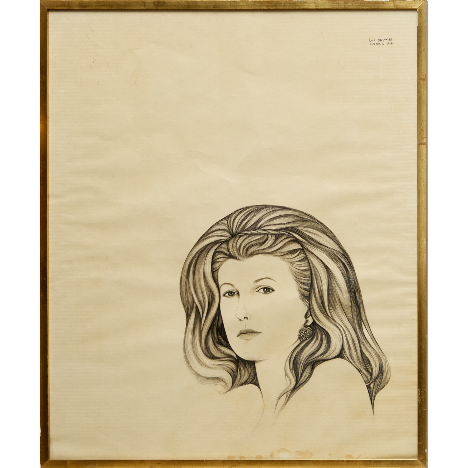 LUIZ JASMIN, PORTRAIT DRAWING, 1966