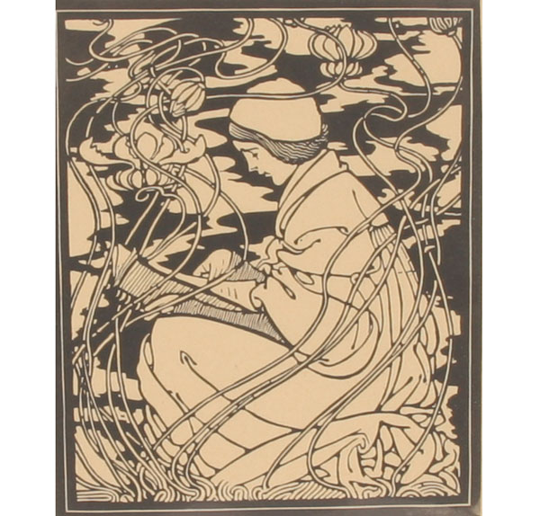 Wood block print, The Studio, 1924;