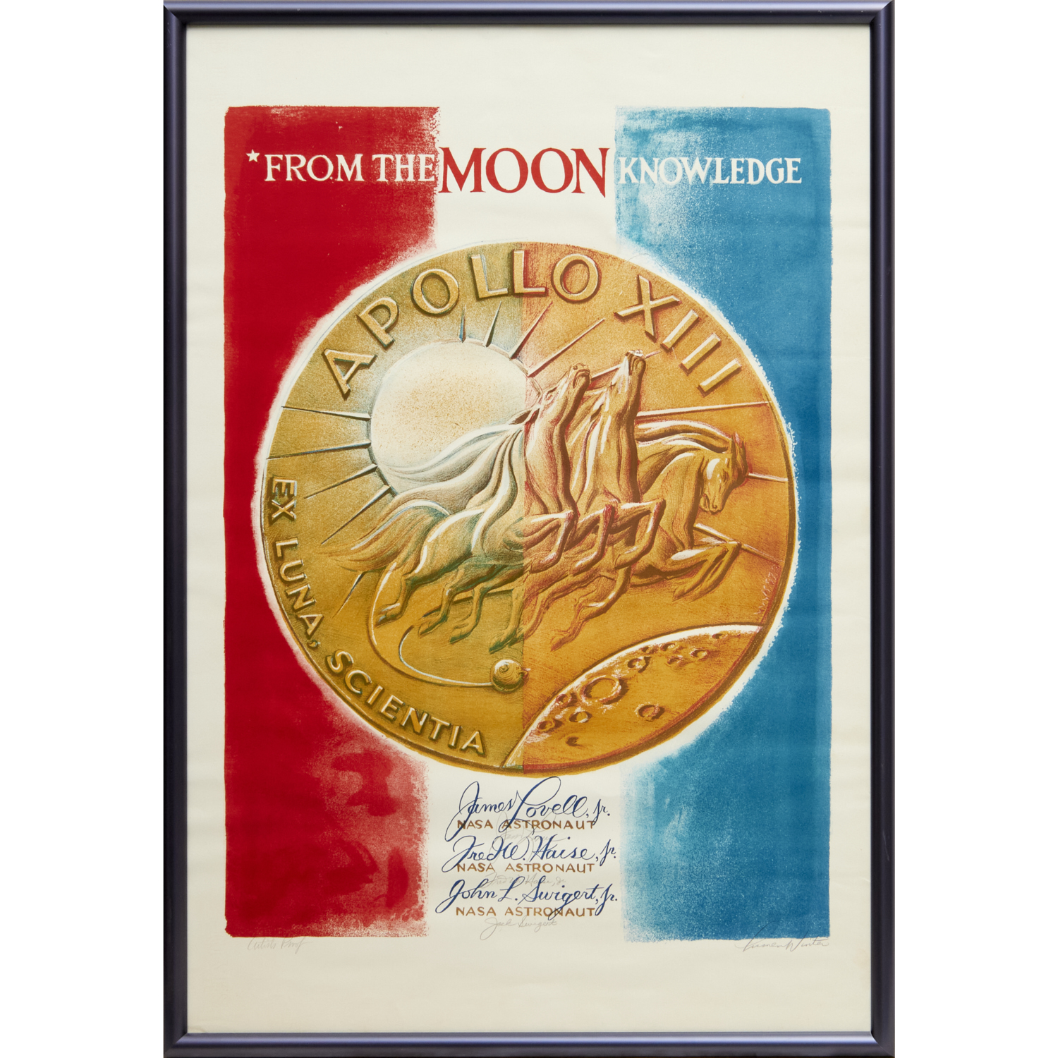 ASTRONAUTS SIGNED APOLLO 13 LITHOGRAPHIC