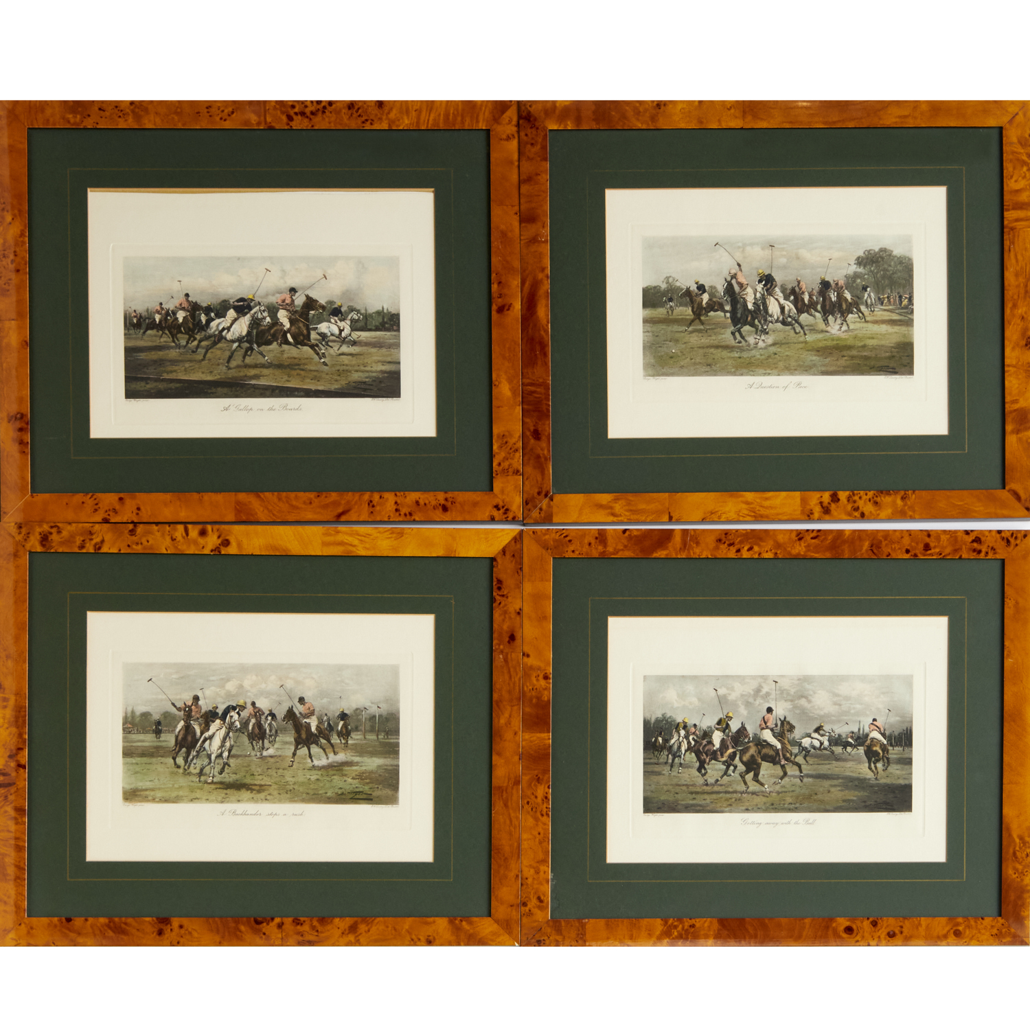 GEORGE WRIGHT (AFTER), (4) POLO ETCHINGS