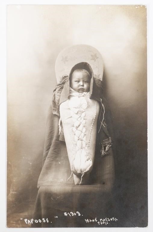 FRANK MATSURA RPPC INDIAN PAPOOSECirca