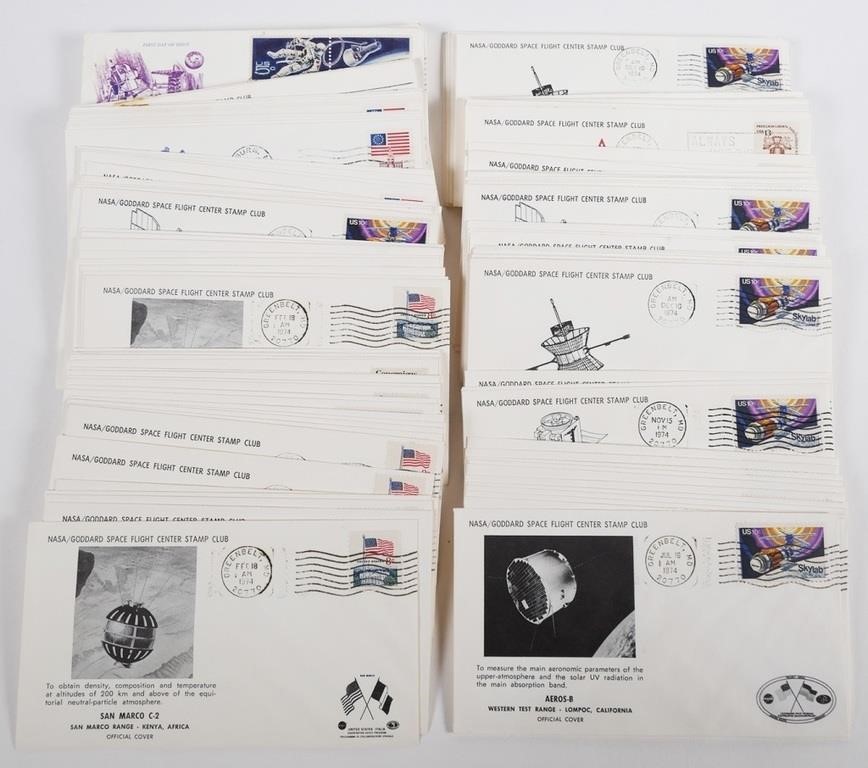 130 NASA FIRST DAY COVERS CACHETEDMore 30bfcf