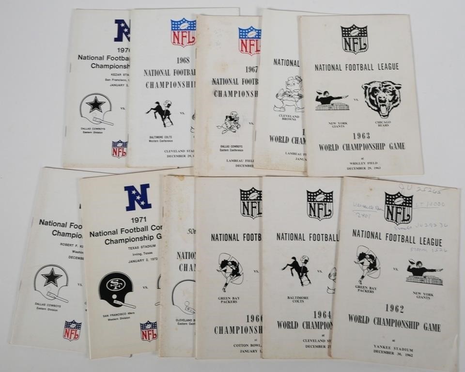 1962-72 NFL CHAMPIONSHIP GAME MEDIA