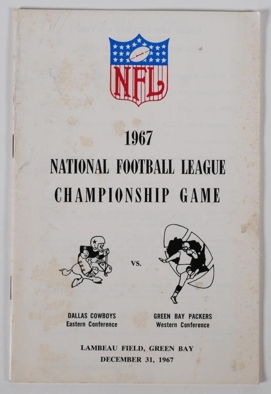 1967 NFL CHAMPIONSHIP GAME MEDIA GUIDEScarce