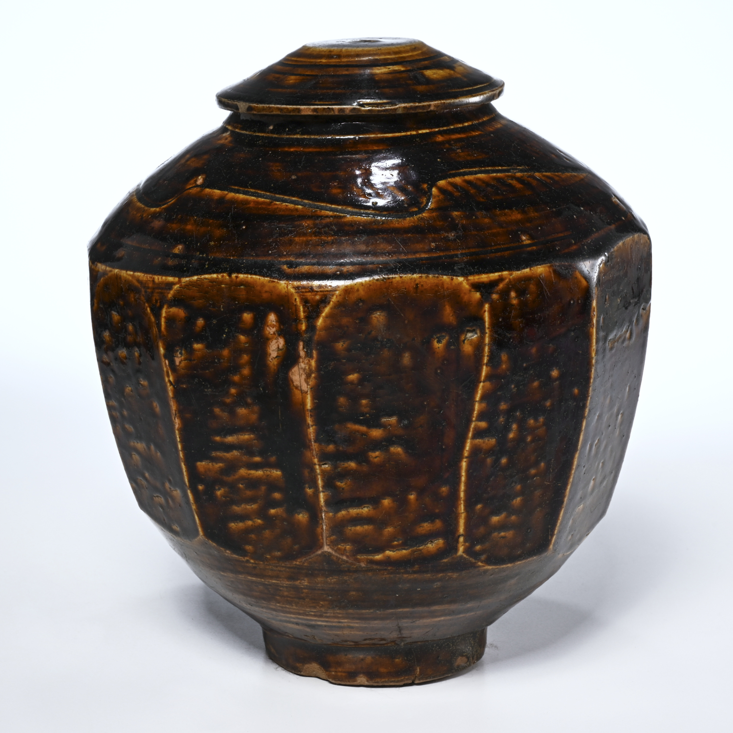 KOREAN GLAZED STONEWARE HONEY JAR