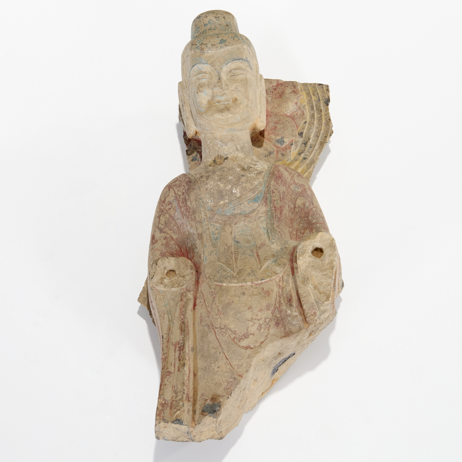 LARGE CHINESE STONE BODHISATTVA 30c01e