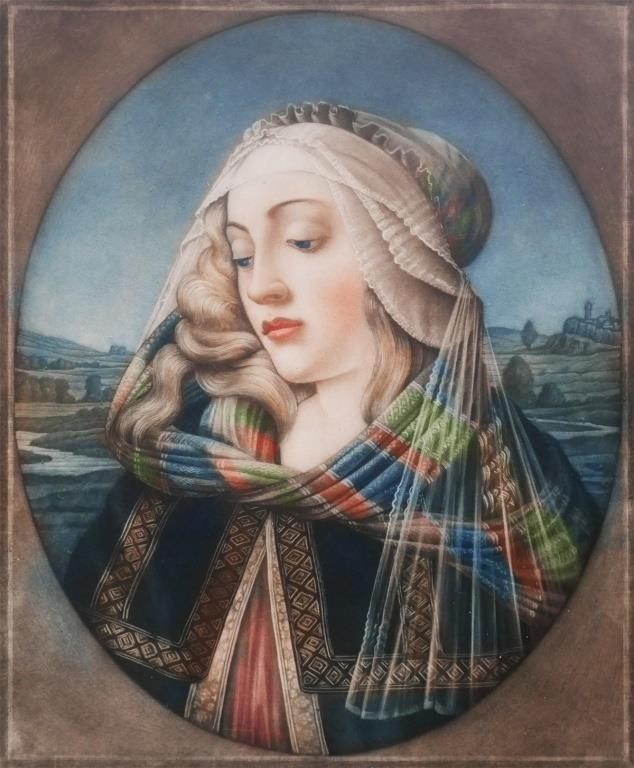 BOTTICELLI, MADONNA THE MAGNIFICENTMezzotint