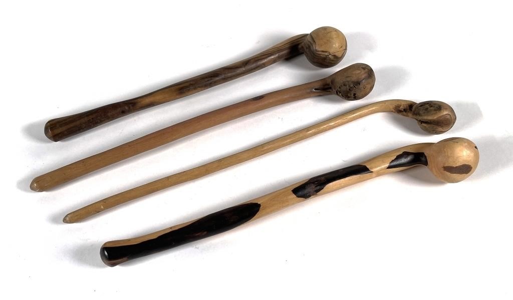 FOUR SHILLELAGHS OR AFRICAN WAR CLUBSFour