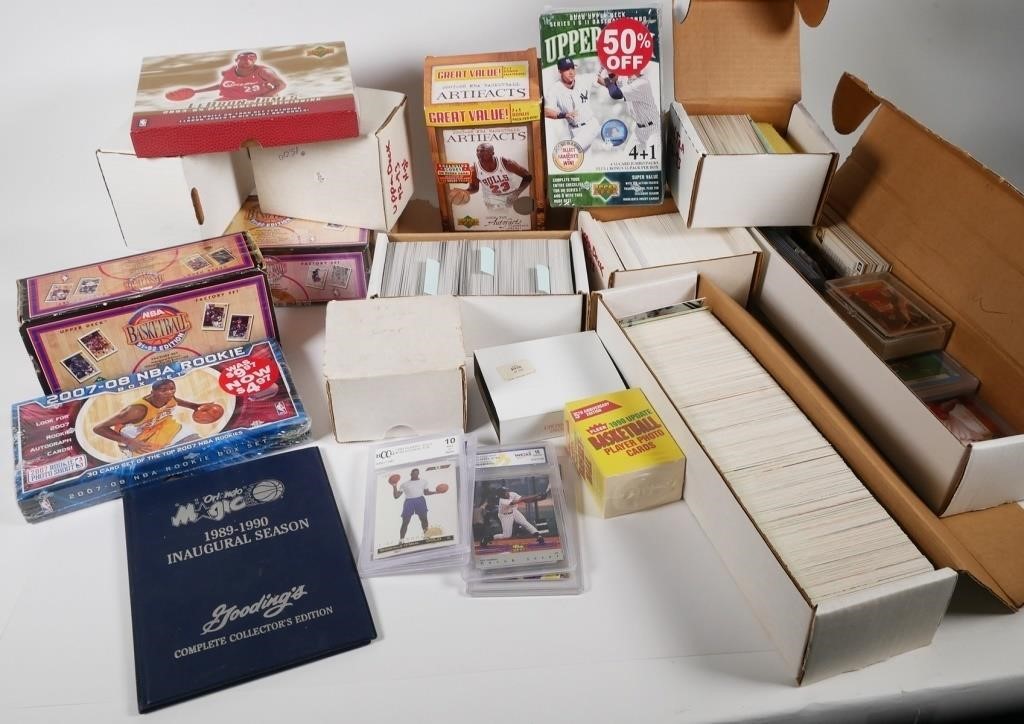SPORTS CARDS LOT, SETS AND SINGLESBoxes