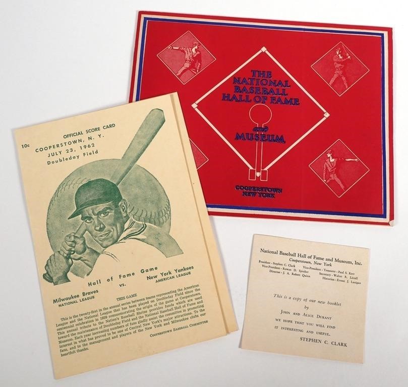 1956 HALL OF FAME BASEBALL GAME PROGRAMIncludes