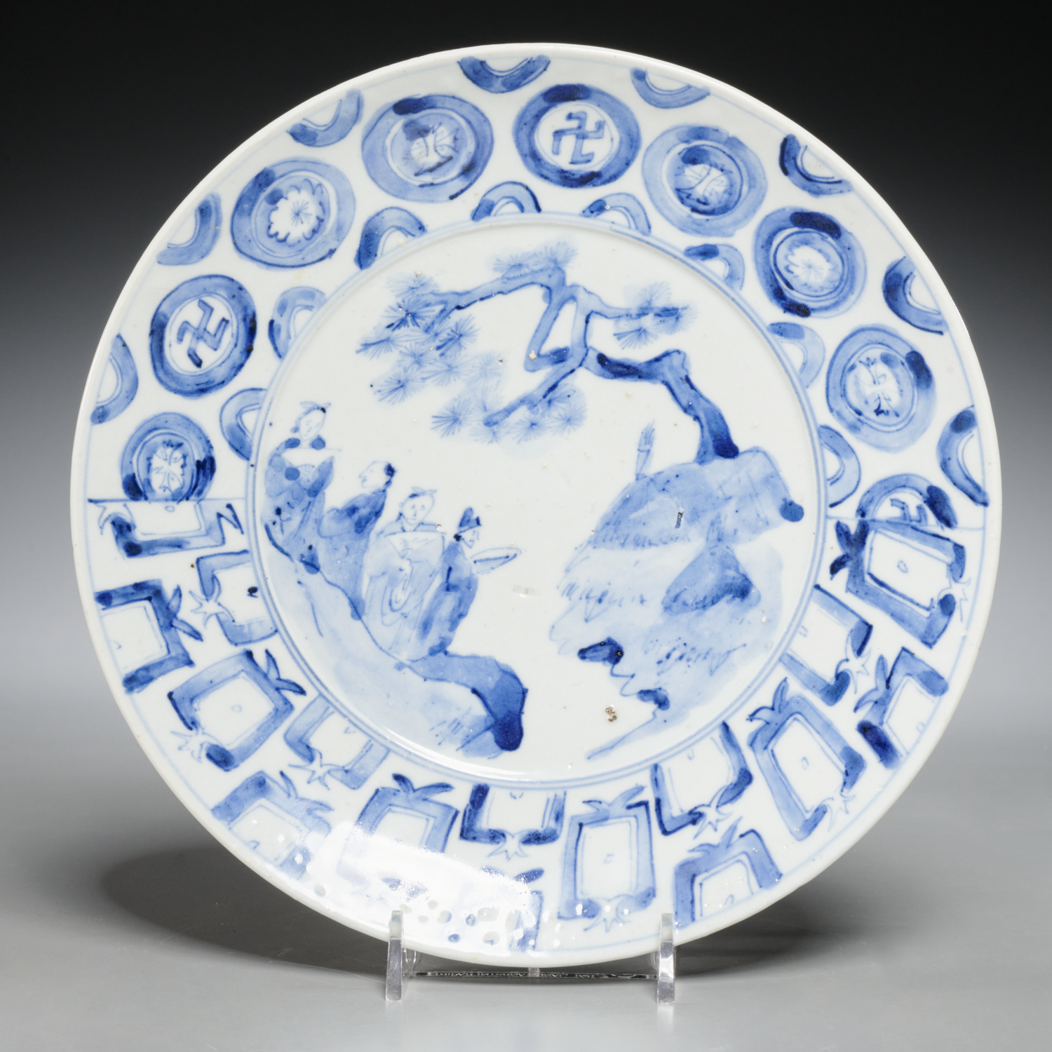 JAPANESE BLUE AND WHITE PORCELAIN 30c07c