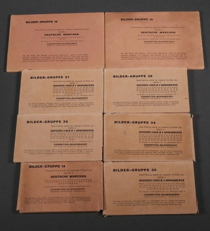 1930S GERMAN CIGARETTE CARDS ORIG ENVELOPESEight