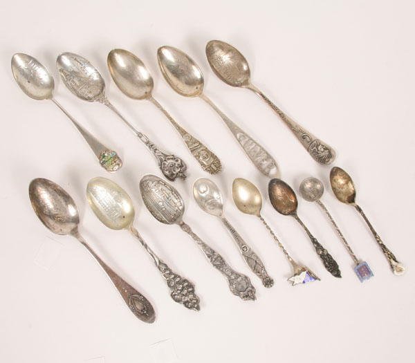 Sterling silver souvenir spoons