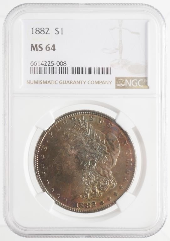1882 MORGAN SILVER DOLLAR MS64
