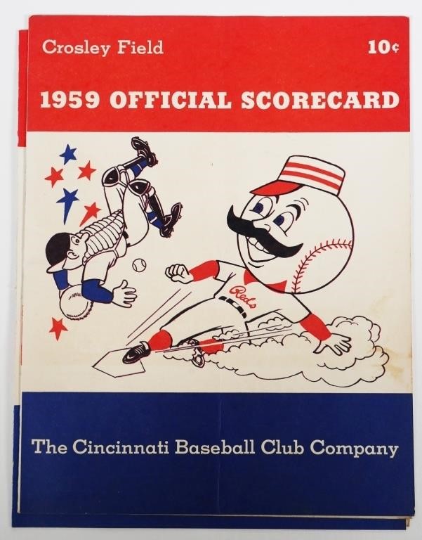 1959 CINCINNATI REDS SCORE CARDS