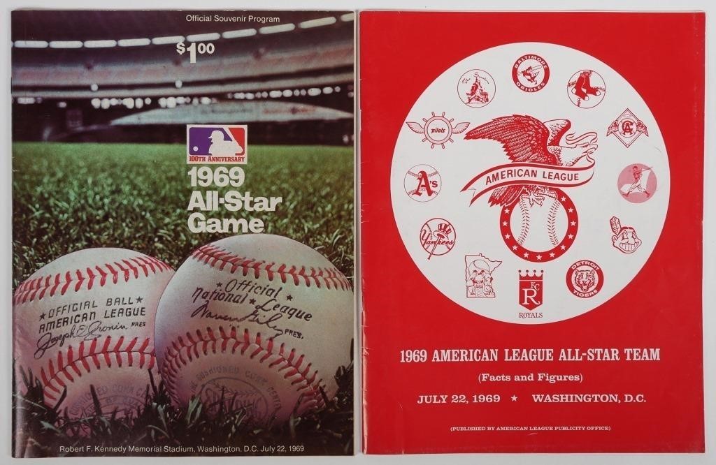 1969 BASEBALL ALL STAR GAME PROGRAMSTwo 30c0ee