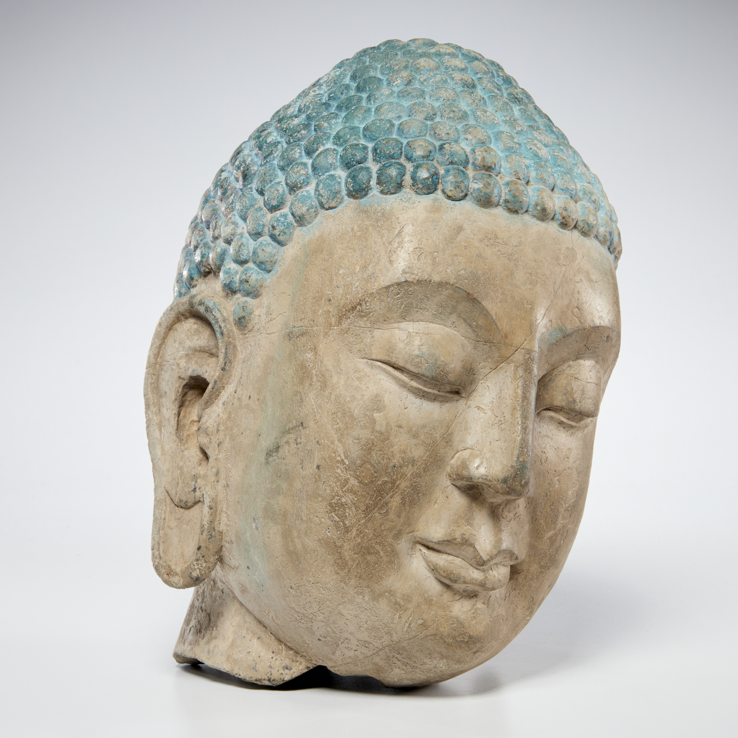 SOUTHEAST ASIAN CARVED BUDDHA HEAD