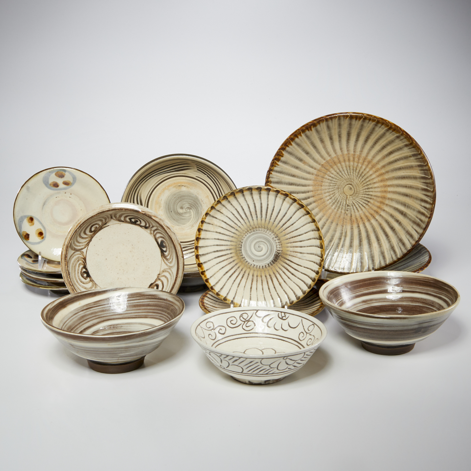 JAPANESE STUDIO POTTERY DISH COLLECTION