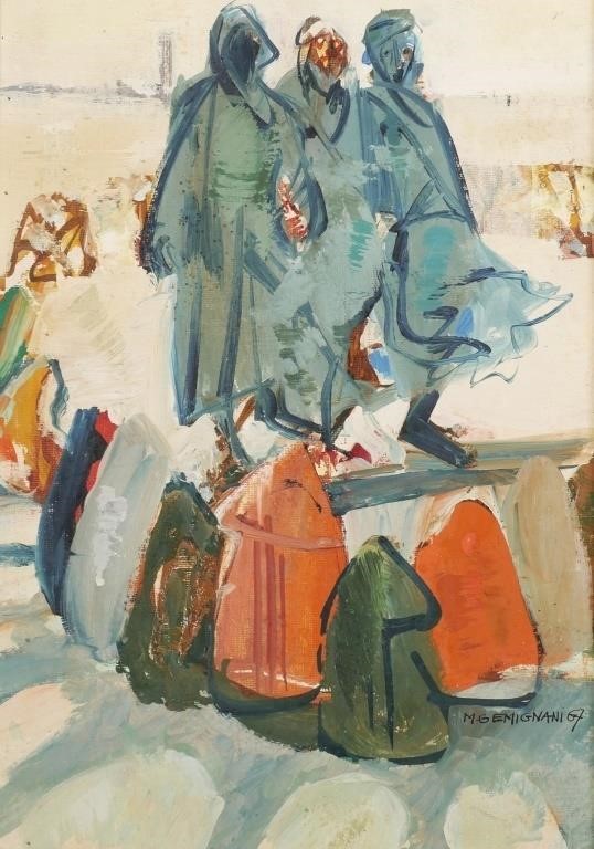 1967 ORIENTALIST PAINTING ON BOARDOil 30c10a