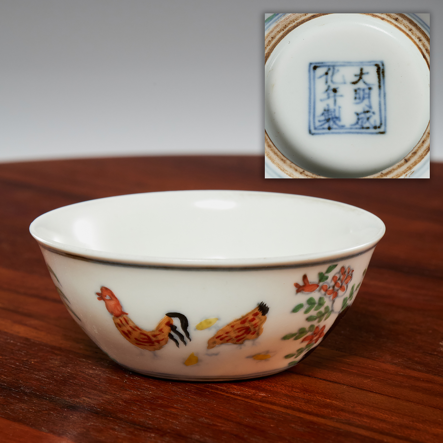 CHINESE DOUCAI PORCELAIN CHICKEN