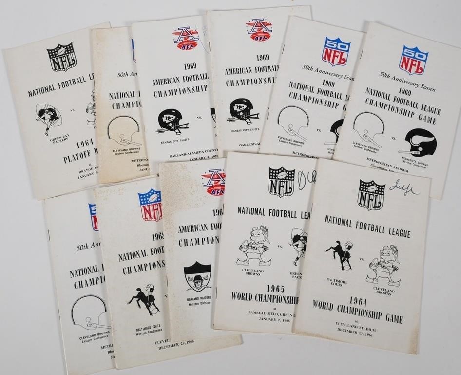 NFL 1964-70 PRESS GUIDES PLAYOFF BOWL